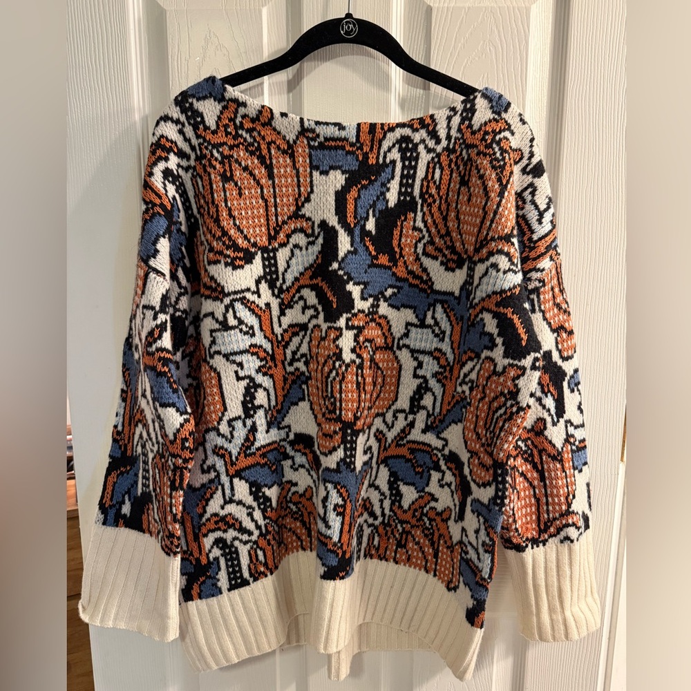 Anthropologie Embroidered Sweater